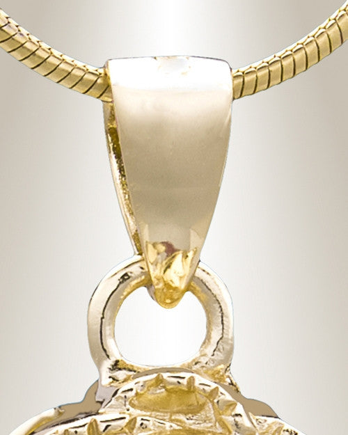 Gold Plated Sunset Cremation Jewelry