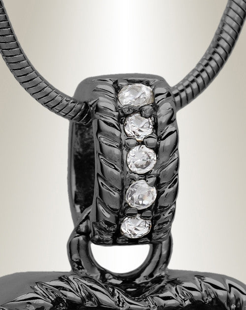 Black Sea of Hearts Cremation Jewelry