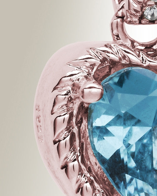 Rose Gold Sea of Hearts Cremation Jewelry