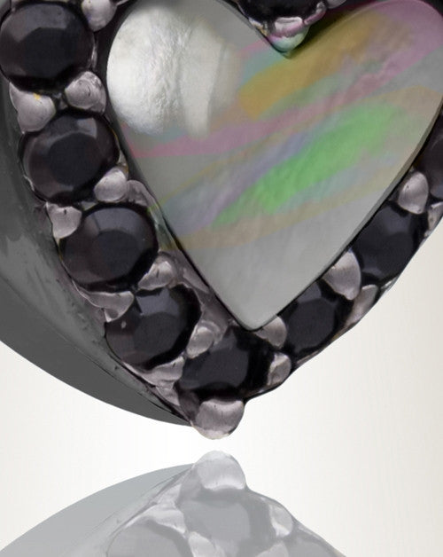 Black Together Heart Cremation Jewelry