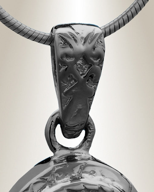Black Eternal Round Cremation Jewelry