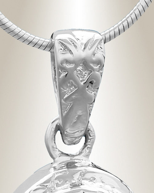 Silver Eternal Round Cremation Jewelry
