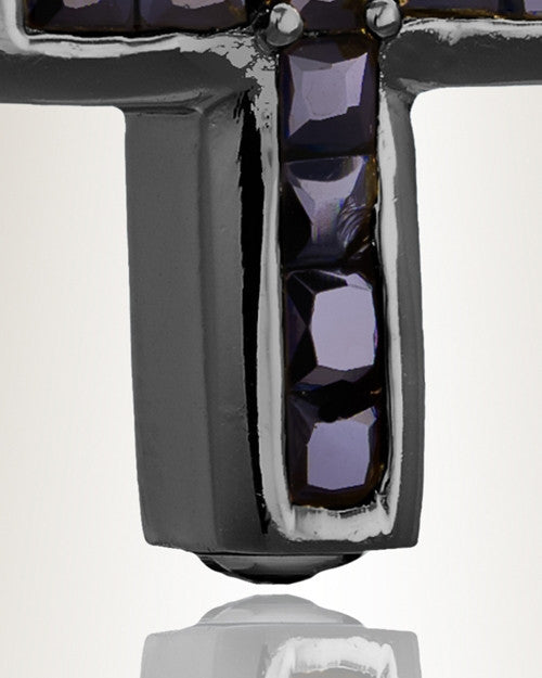 Black Stoic Cross Cremation Jewelry