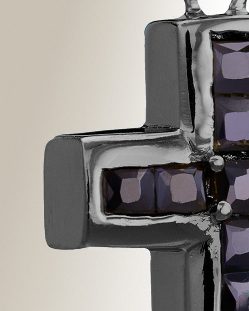 Black Stoic Cross Cremation Jewelry