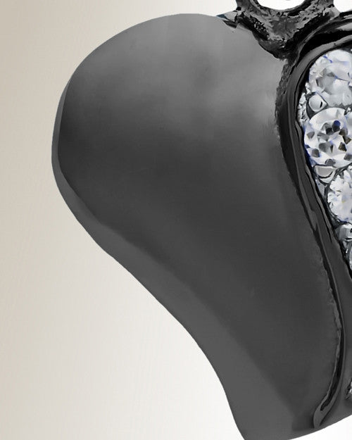 Black Cordial Heart Cremation Jewelry