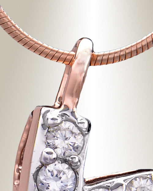 Rose Gold XO Cremation Jewelry