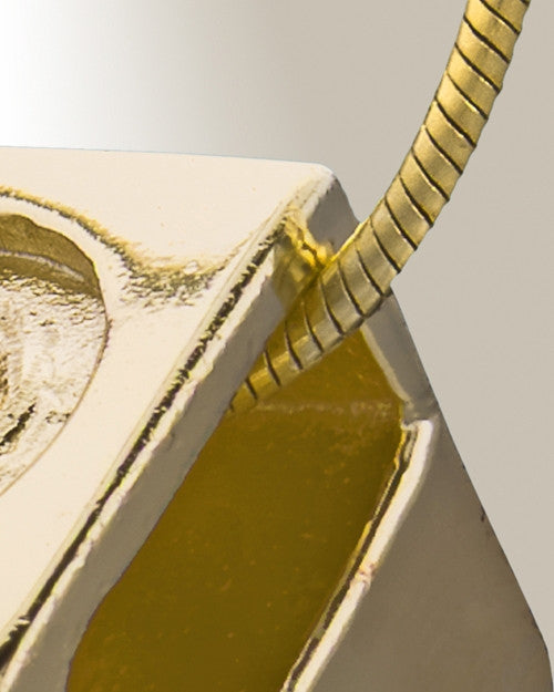 Gold Plated Box of Love Cremation Jewelry