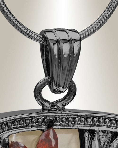 Black In Bloom Cremation Jewelry