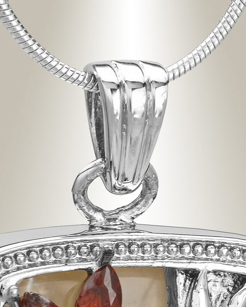 Sterling Silver In Bloom Cremation Jewelry