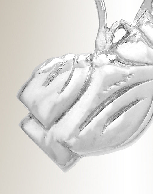 White Gold Golf Clubs Memorial Pendant