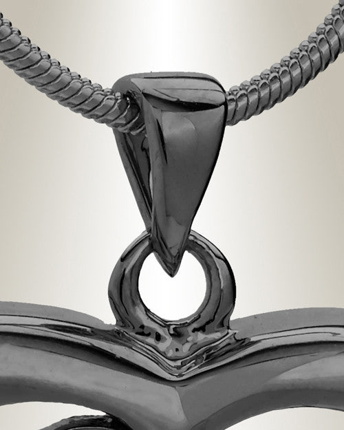 Black Nurturing Heart Memorial Jewelry