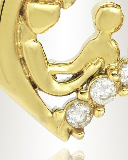 Gold Plated Nurturing Heart Memorial Jewelry
