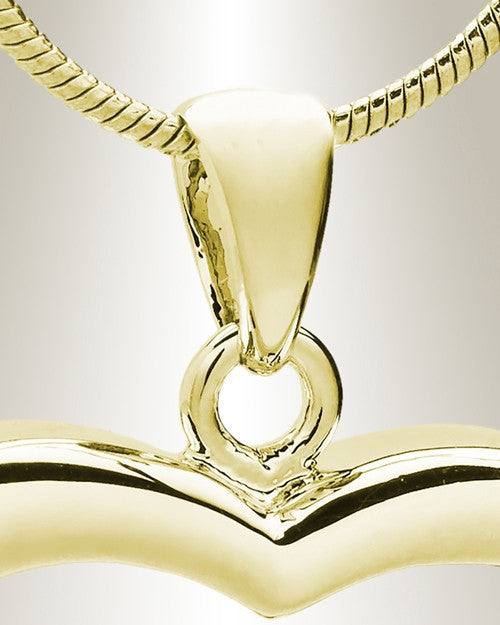 Gold Plated Dive Into My Heart Memorial Jewelry