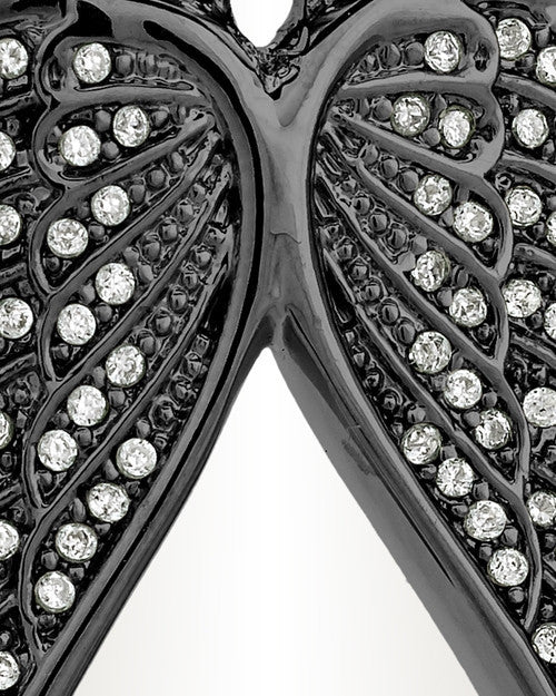 Black Spiritual Wings Memorial Jewelry
