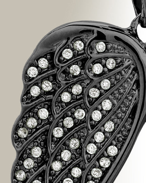 Black Spiritual Wings Memorial Jewelry