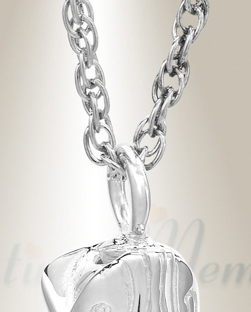 White Gold Boot Memorial Pendant