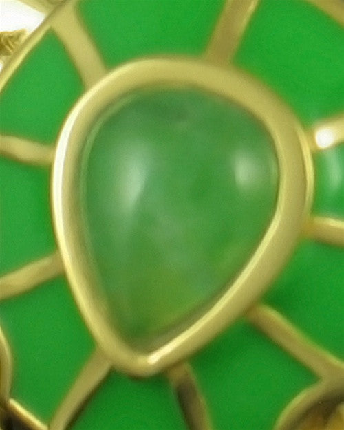 Gold Plated Green Turtle Memorial Necklace