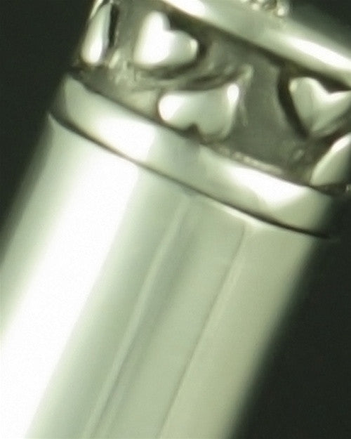 Sterling Silver Hearts Cylinder Ash Pendant