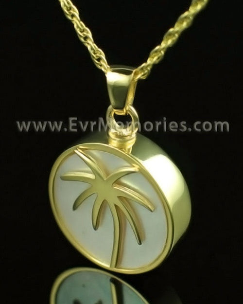 14K Gold Island Keepsake Cremation Jewelry