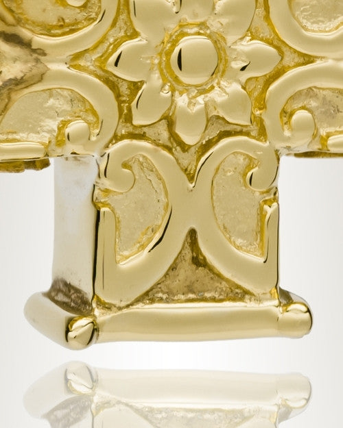 14K Gold Plated Companion Memory Cross Cremation Urn Keepsake
