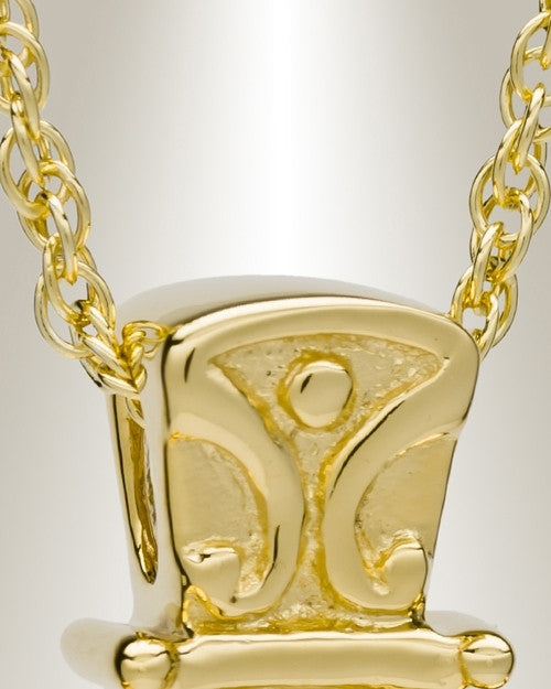 14K Gold Plated Companion Memory Cross Cremation Urn Keepsake