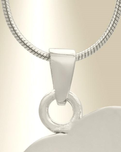 14K White Gold Sophisticate Heart Urn Keepsake