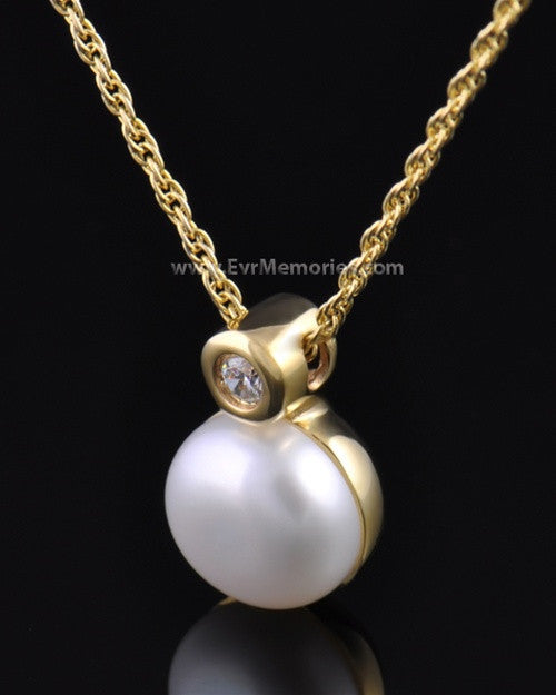 Gold Plated Pearl Memorial Locket