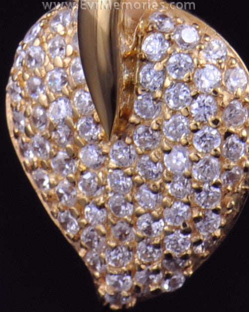 14K Gold Plated Blaze Heart Cremation Keepsake