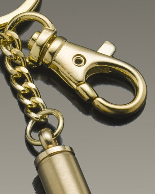 Gold Plated 357 Magnum Bullet Keychain Urn Keepsake