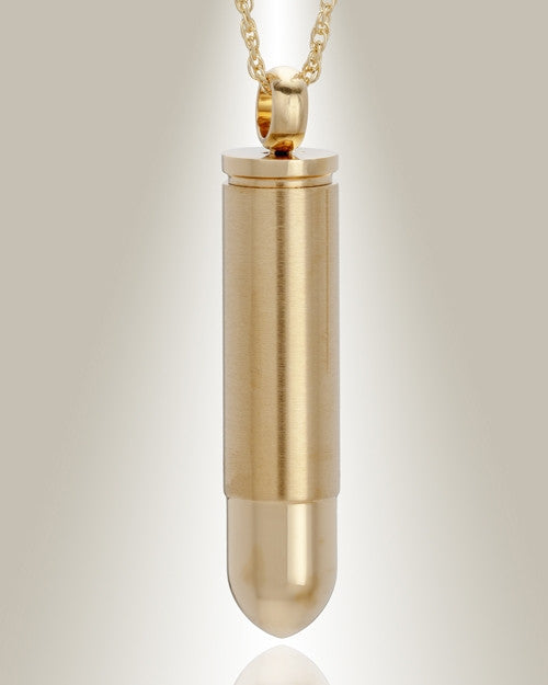 Gold Plated 357 Magnum Bullet Cremation Keepsake