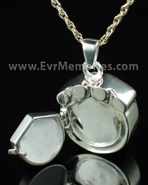 Sterling Silver Photo Paw Memorial Locket