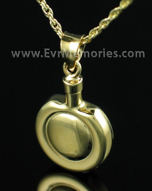 Gold Vermeil Double Round Jewelry Urn