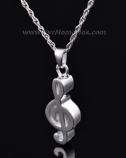 Sterling Silver Music Note Memorial Locket