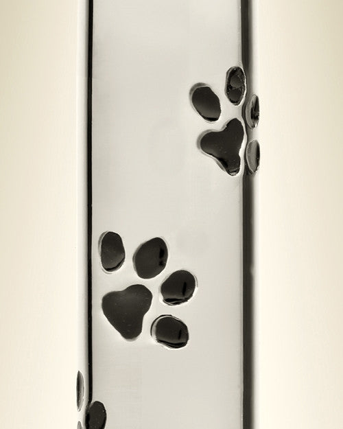 14K White Gold Paw Cylinder Jewelry Urn