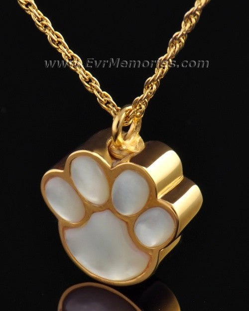 Gold Vermeil Pearly Jewelry Urn