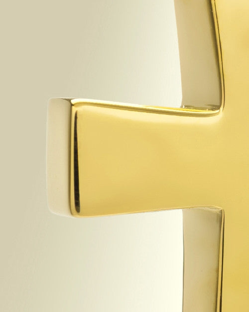 14K Gold Parchment Cross Cremation Keepsake