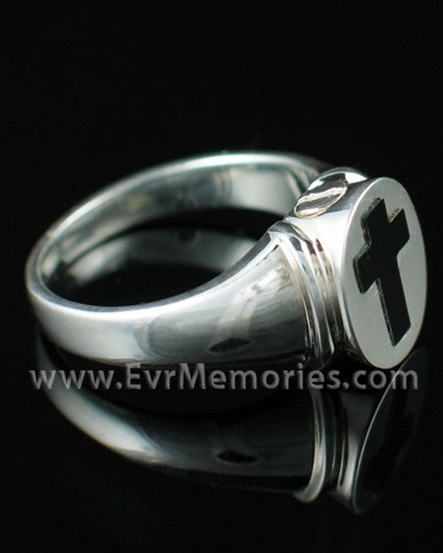 Men's Silver Eternity Ring Memorial Urn