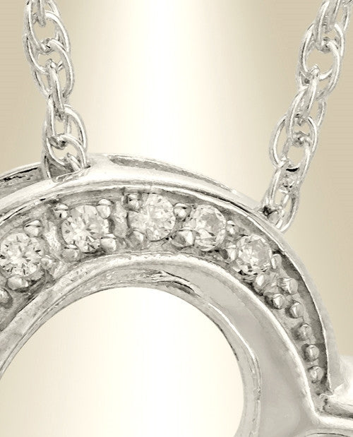 14K White Gold Passion Heart Cremation Keepsake