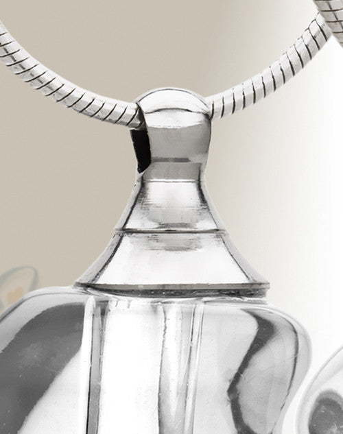 Glass Locket Clear Partnership Heart Cremation Jewelry