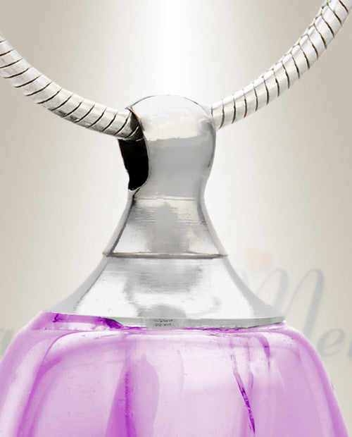Glass Locket Violet Forever Cremation Jewelry