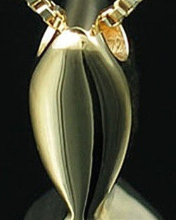 Gold Plated Fishy Cremation Keepsake-evr919gv