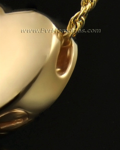 14k Gold Dedication Heart Jewelry Urn