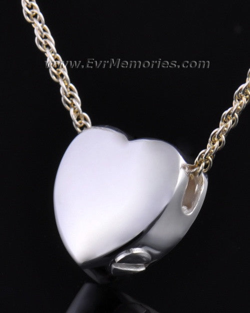 Sterling Silver Dedication Heart Ash Pendant