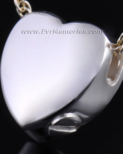 Sterling Silver Dedication Heart Ash Pendant
