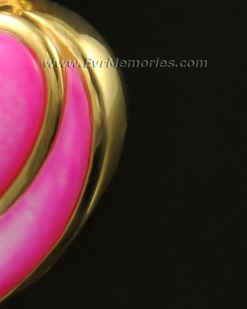 14k Gold Crimson Heart Remembrance Pendant
