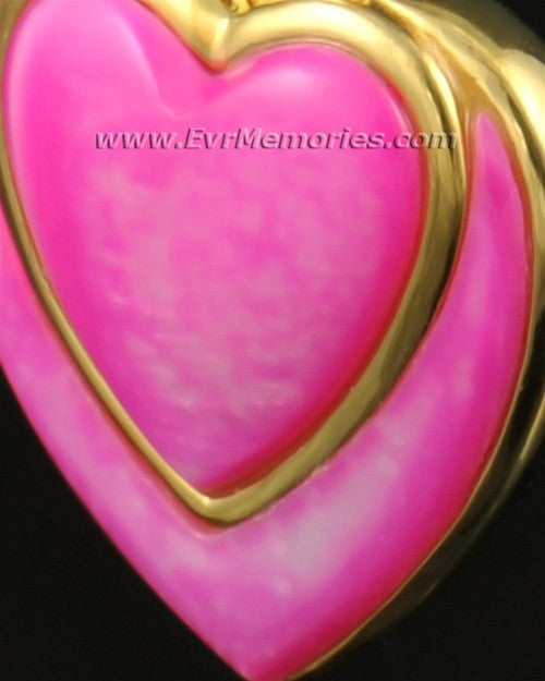 14k Gold Crimson Heart Remembrance Pendant