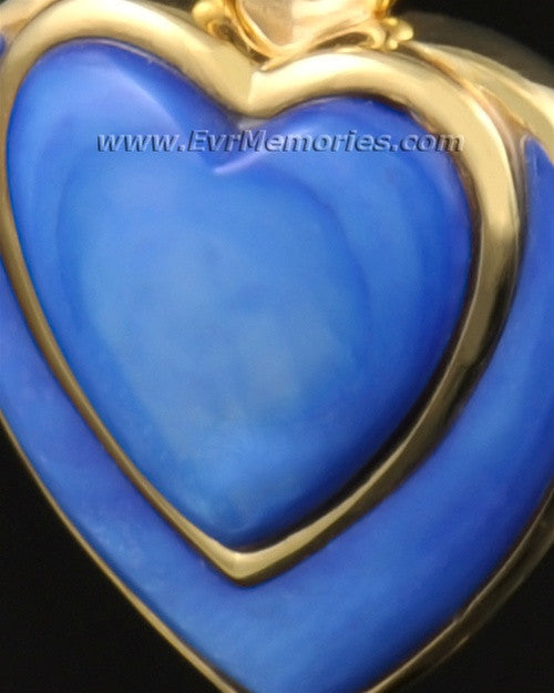 14k Gold Indigo Heart Memorial Jewelry