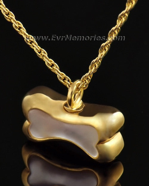 Gold Plated Pearly Bone Ash Locket