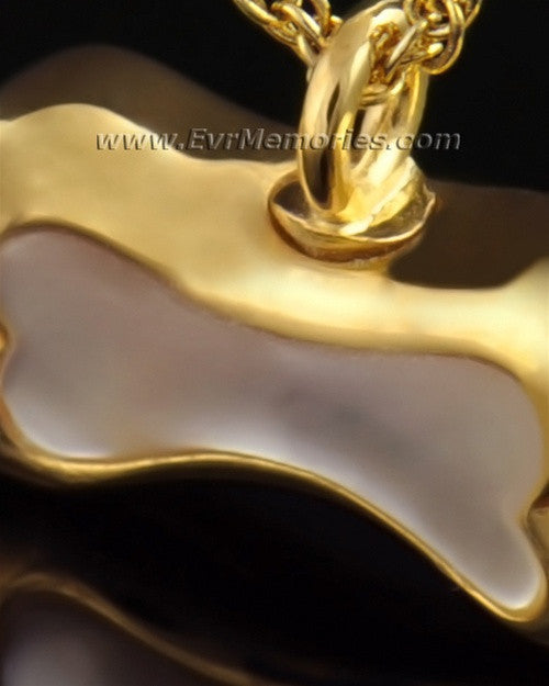 Gold Plated Pearly Bone Ash Locket