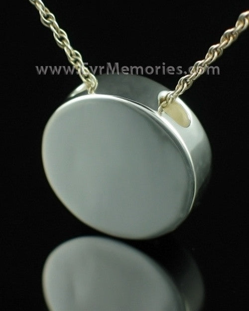 Sterling Silver Simple Round Keepsake Pendant
